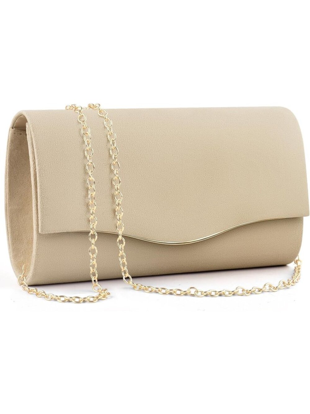 👜 Women's khaki Suede Evening Shoulder Bags Envelope Party Cocktail Prom Clutch